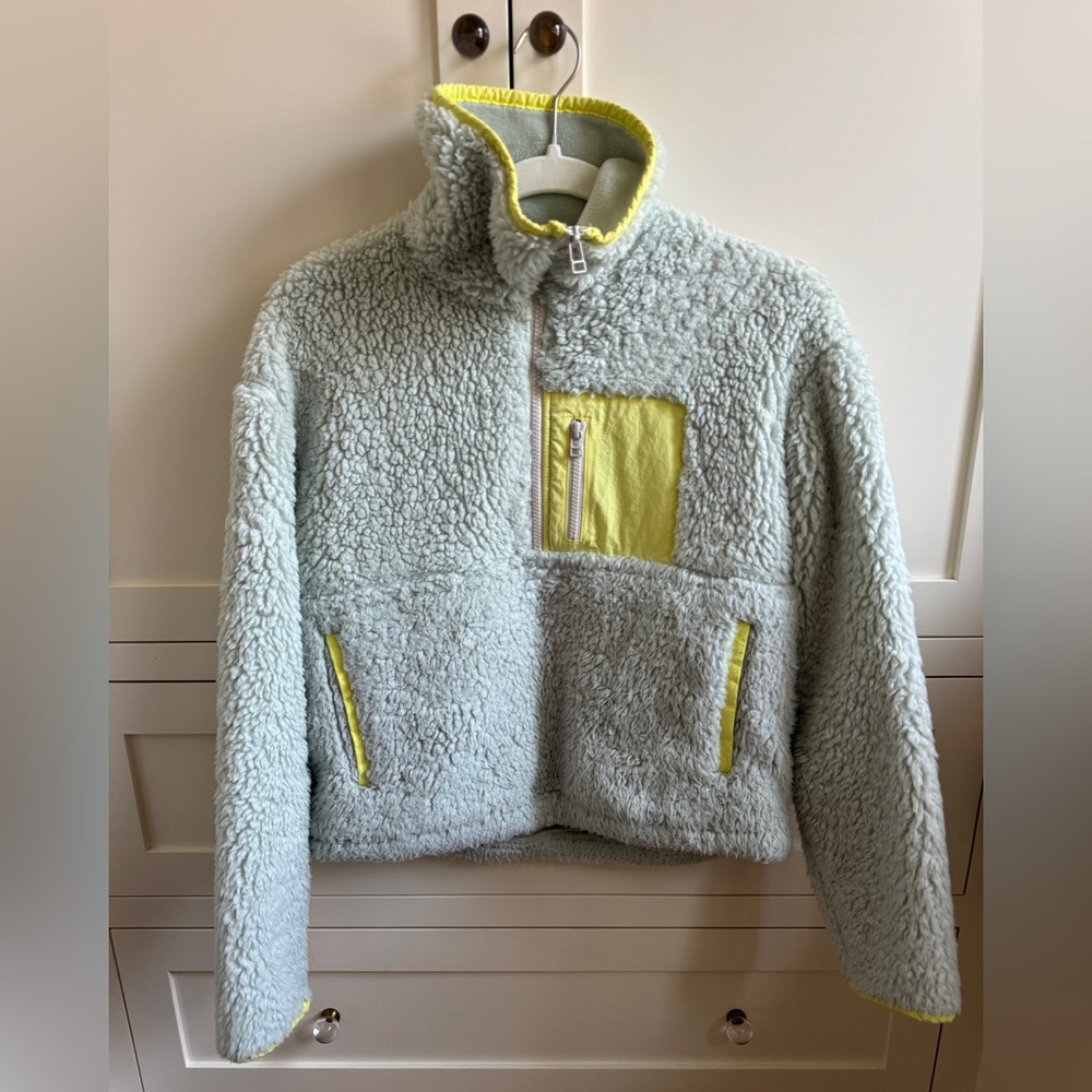 Anthropologie light blue fleece